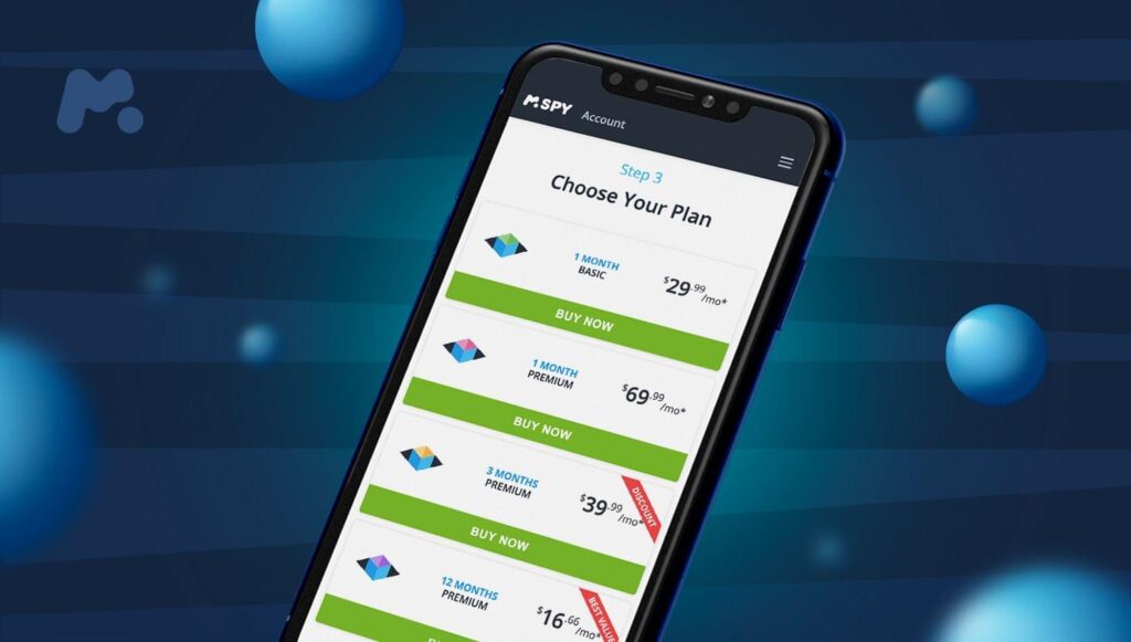 mSpy app subscription plan