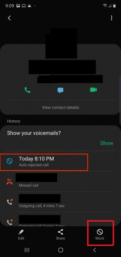 Block calls on Android