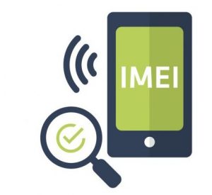Mobile smart phone imei search icon illustration