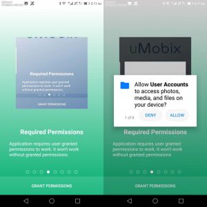 Grant uMobix permisions on Android 