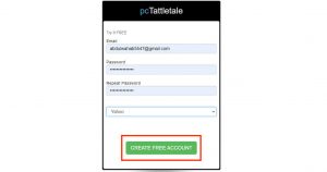 signing up on pctattletale