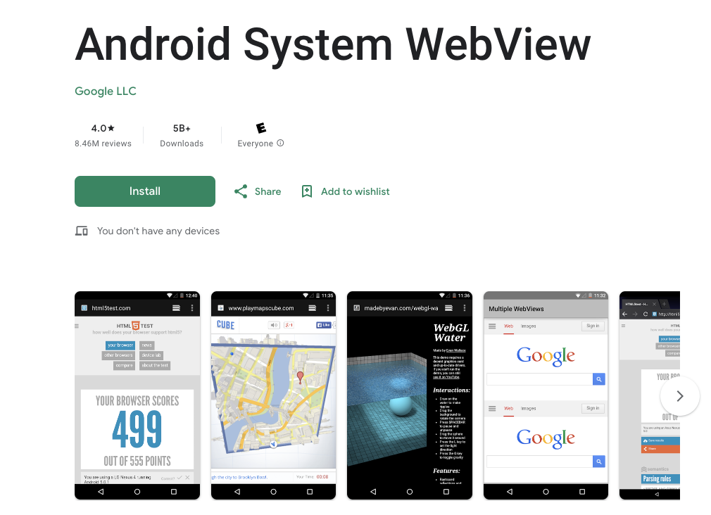 What is the Android System WebView App Used For?